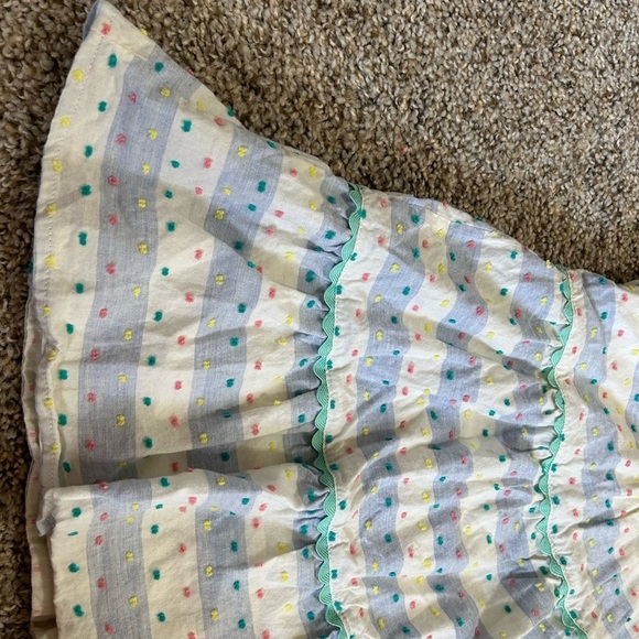 Matilda Jane Happy & Free Dotted Sky Dress Sz 6 Girl’s Stripes Sleeveless Floral - Picture 9 of 10
